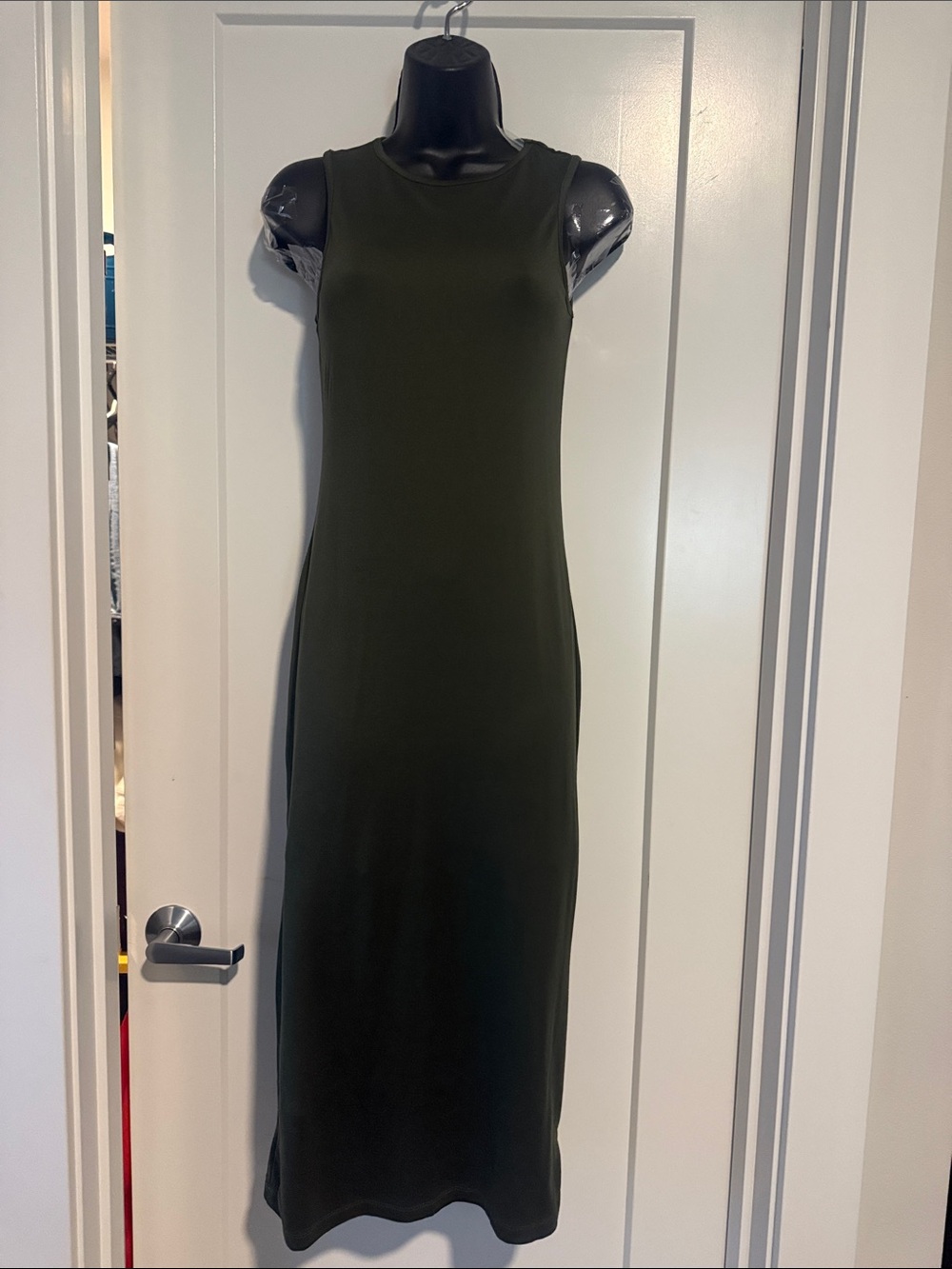 Sleeveless Olive Maxi Dress - Classic Tank Silhouette